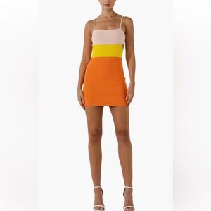 NWT ENDLESS ROSE Colorblock Cutout Mini Dress
